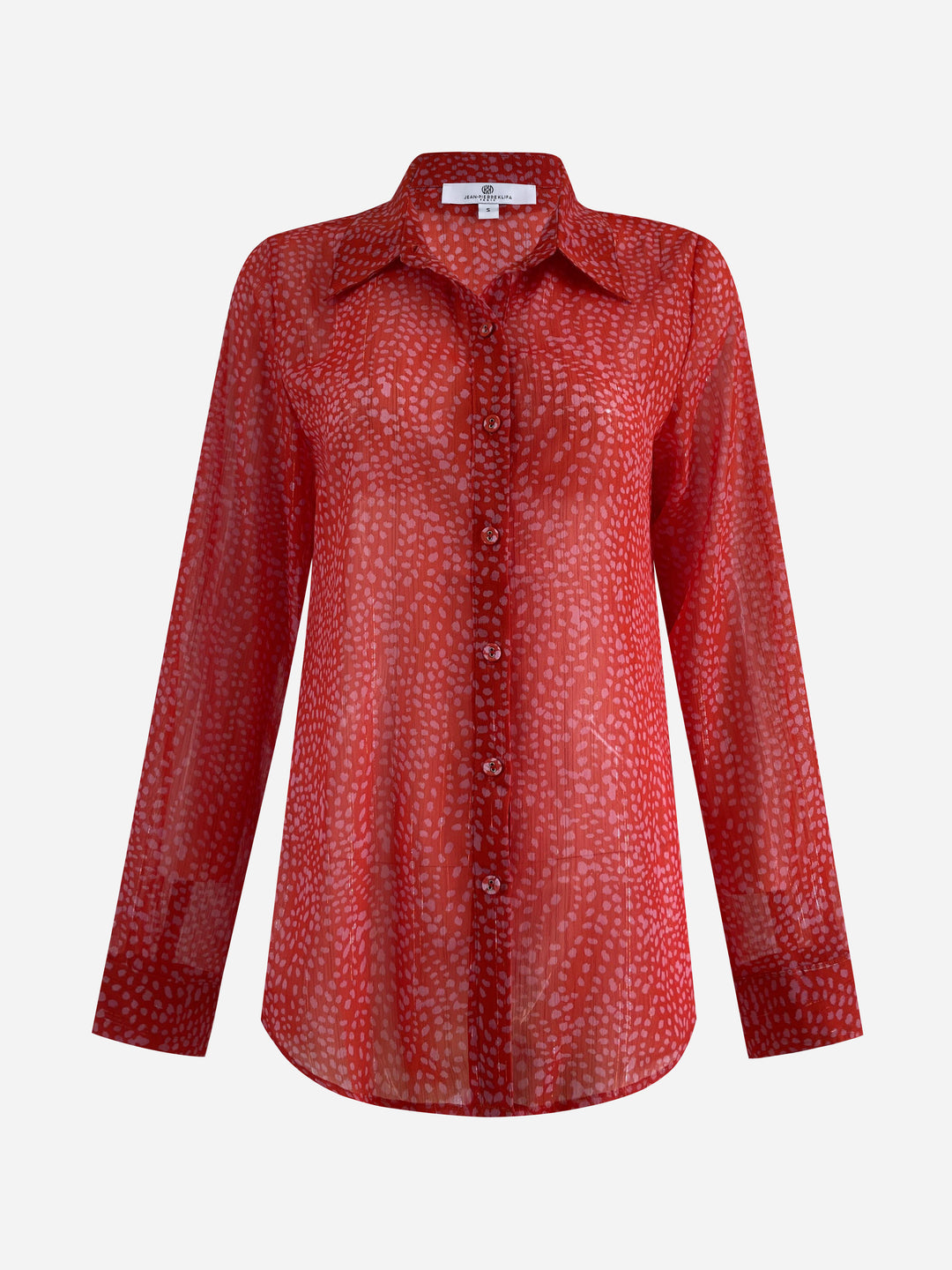 Checkered Shirt Wild Dots Raspberry Tops Jean-Pierre Klifa   