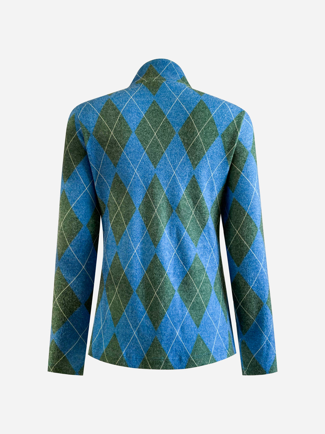 Golf Top Knit Argyle Blue Tops Jean-Pierre Klifa   