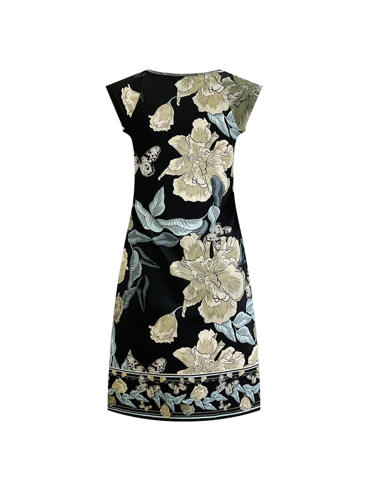 Lily Dress Gold Flowers Short Dresses jeanpierreklifa.com   