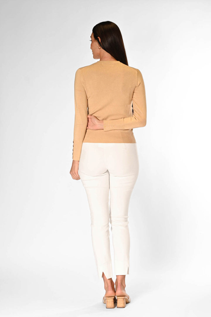 Z Button Sweater - Camel APPAREL - TOP - SWEATER jeanpierreklifa.com   