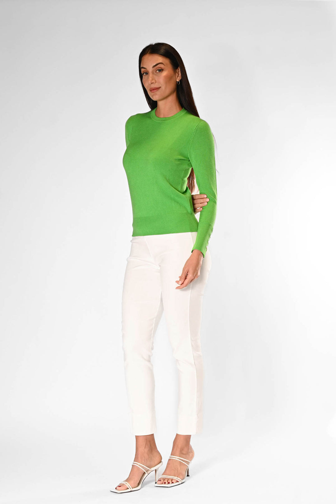 Z Button Sweater - Lawn Green APPAREL - TOP - SWEATER jeanpierreklifa.com   