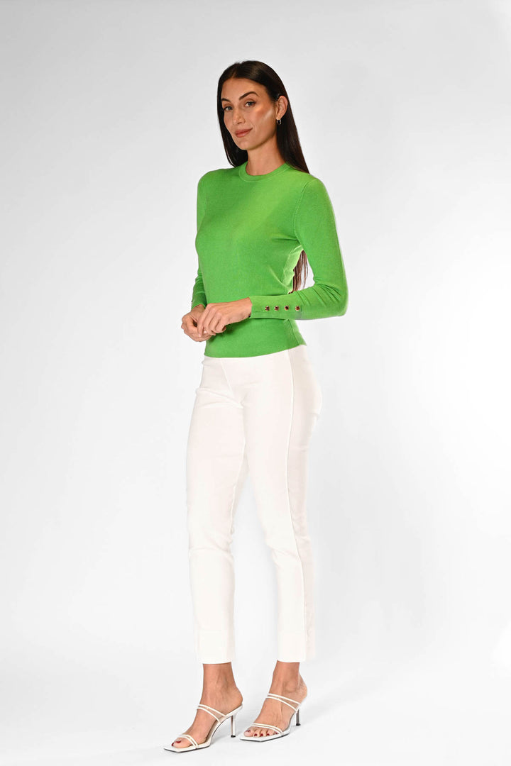 Z Button Sweater - Lawn Green APPAREL - TOP - SWEATER jeanpierreklifa.com XS  