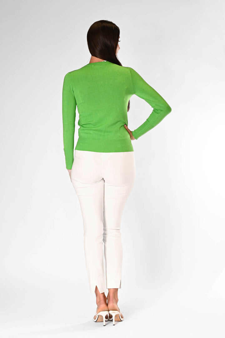 Z Button Sweater - Lawn Green APPAREL - TOP - SWEATER jeanpierreklifa.com   