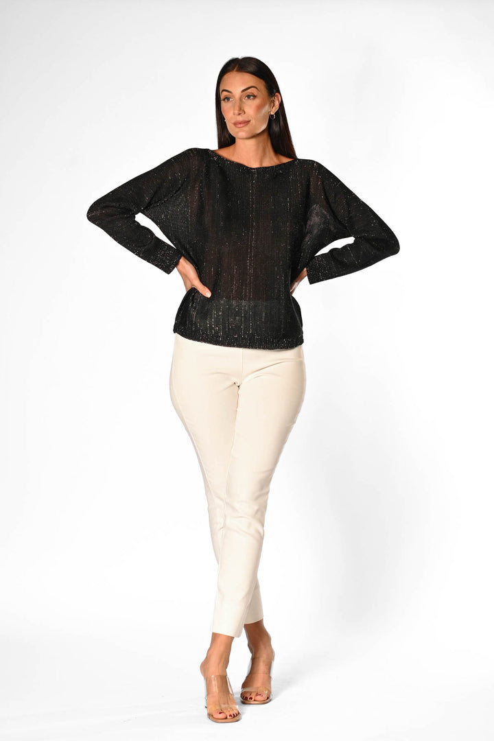 Back Zip Sweater - Black APPAREL - TOP - SWEATER jeanpierreklifa.com   