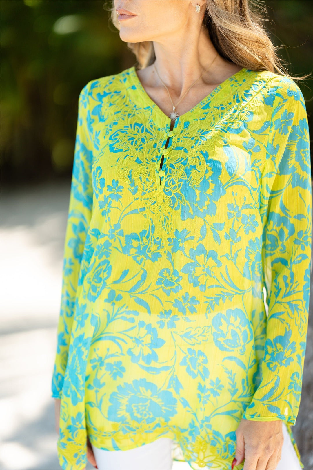 Marquesa Tunic Tropic Lime APPAREL - TOP jeanpierreklifa.com   