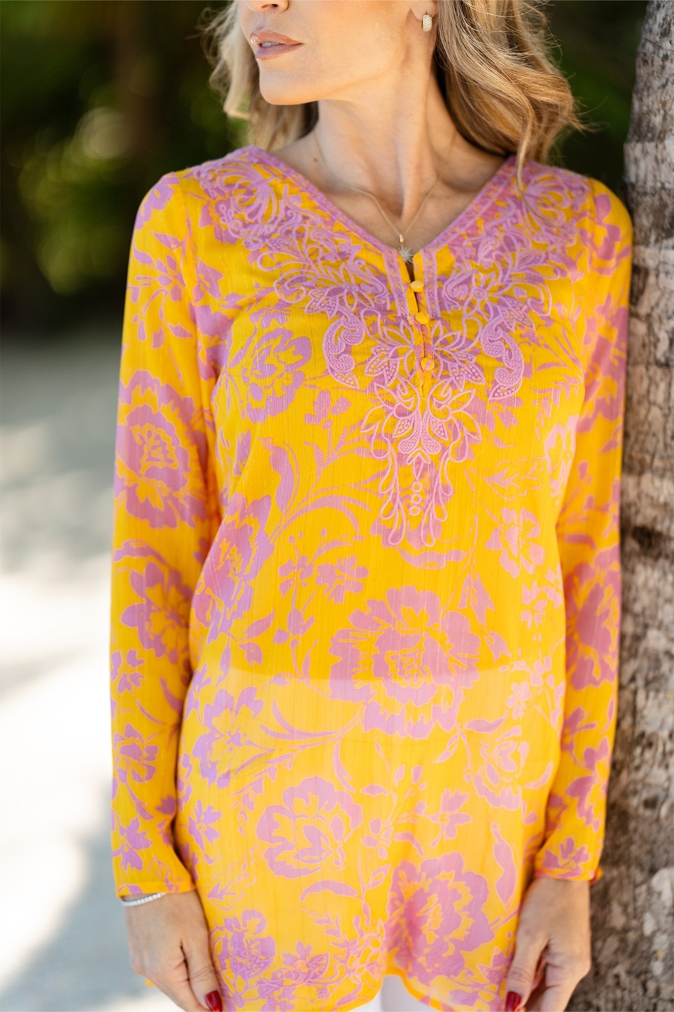 Marquesa Tunic Tropic Yellow APPAREL - TOP jeanpierreklifa.com   