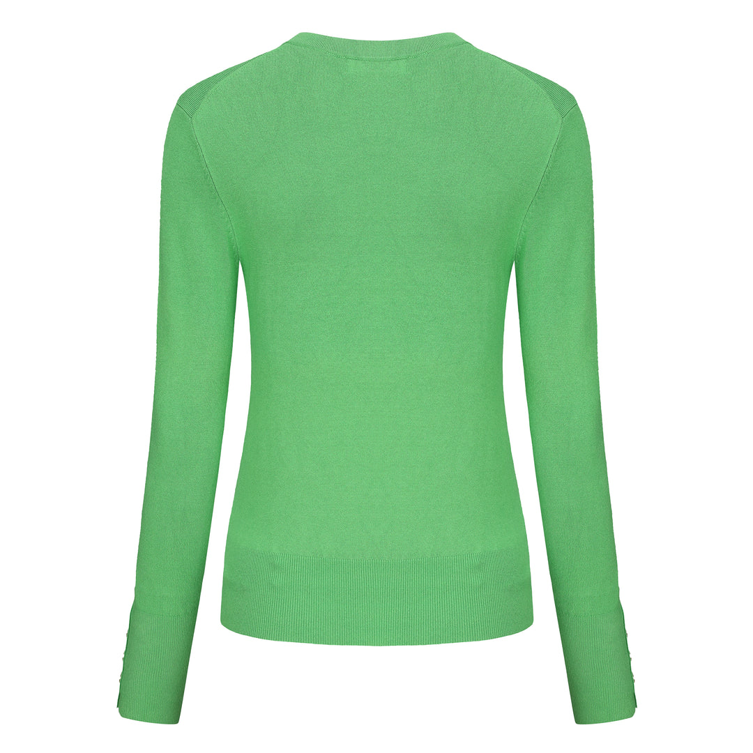 Z Button Sweater - Lawn Green APPAREL - TOP - SWEATER jeanpierreklifa.com   