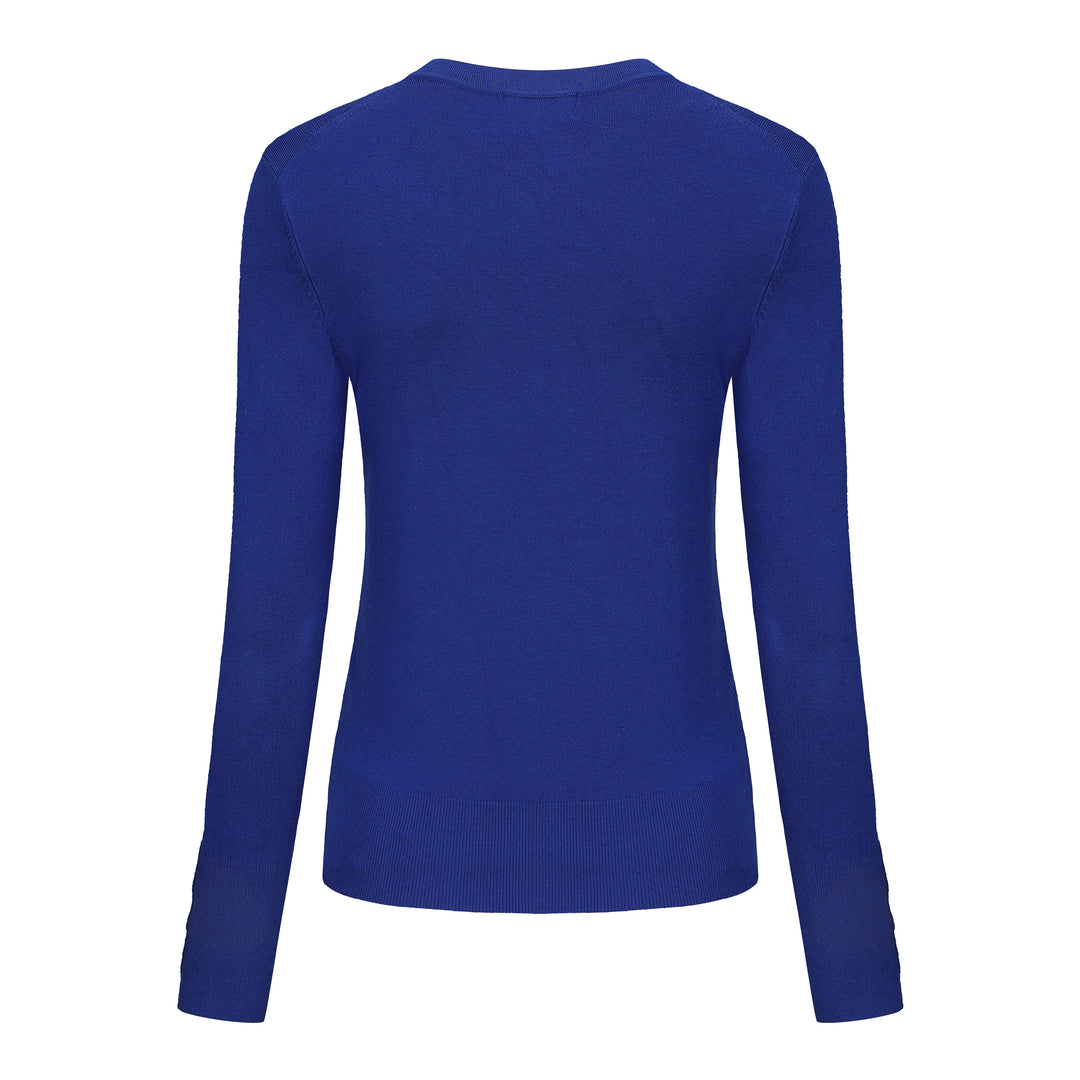 Z Button Sweater - Aegean Blue APPAREL - TOP - SWEATER jeanpierreklifa.com   