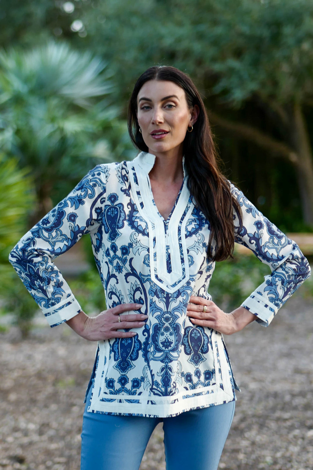 Indira Tunic Baroque APPAREL - TOP - Tunic jeanpierreklifa.com   