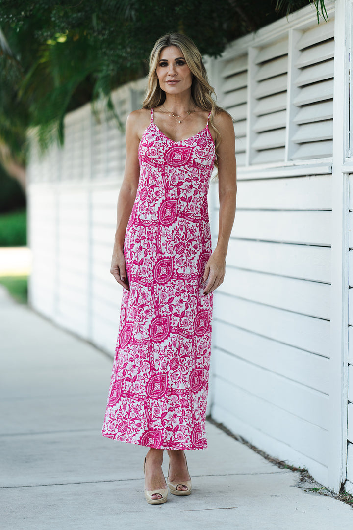 Cabo Dress Pink Long Dress jeanpierreklifa.com   