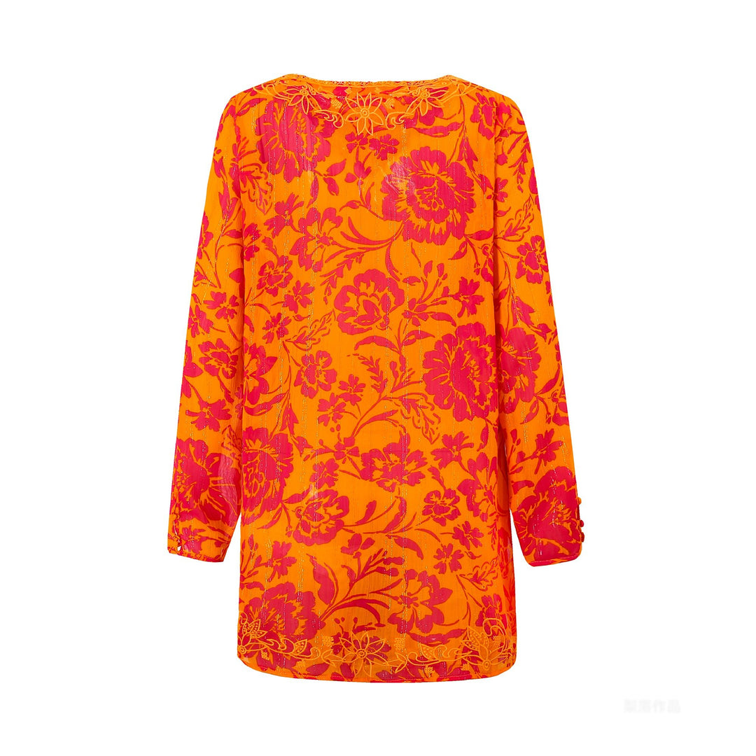 Marquesa Tunic Tropic Orange APPAREL - TOP jeanpierreklifa.com   