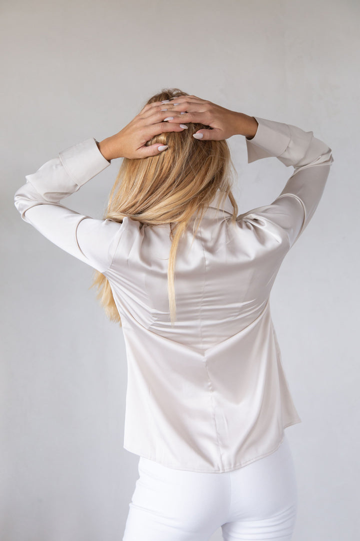 Copley Top Satin Ivory Tops Jean-Pierre Klifa   