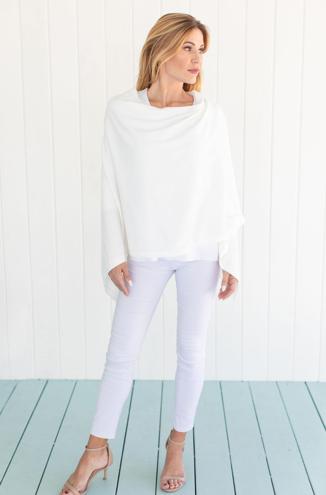 Summer Poncho White Jacket Jean-Pierre Klifa   