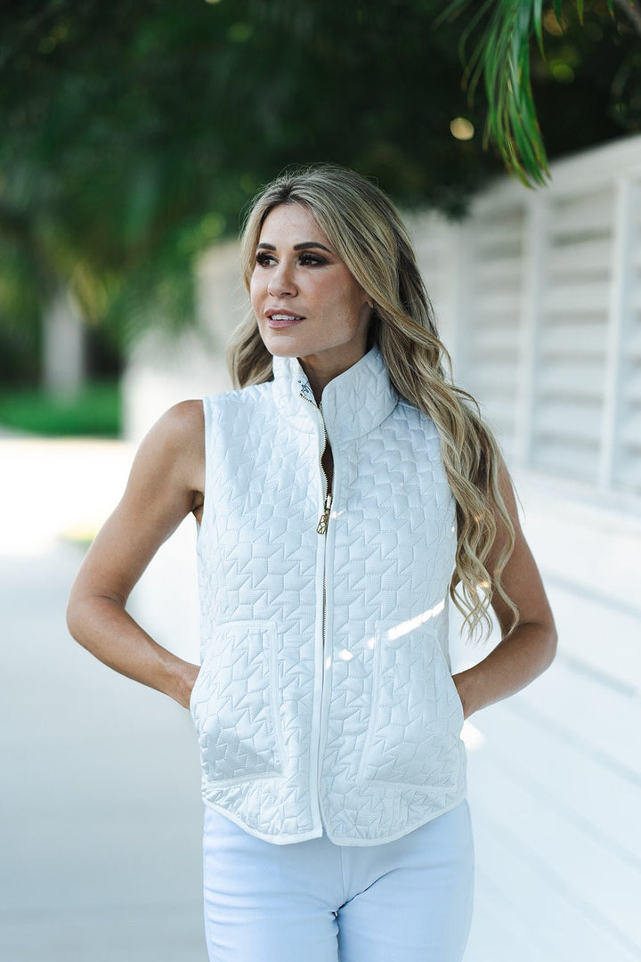 Hunter Vest Reversible White APPAREL - TOP - JACKET jeanpierreklifa.com   