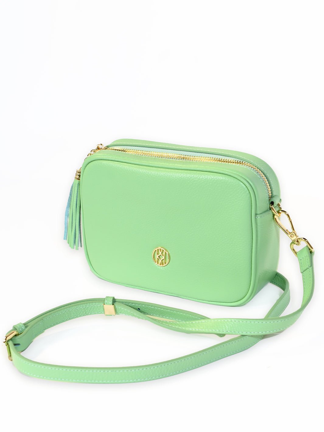 Leather Side Bag Mint ACCESSORY - HANDBAG jeanpierreklifa.com   