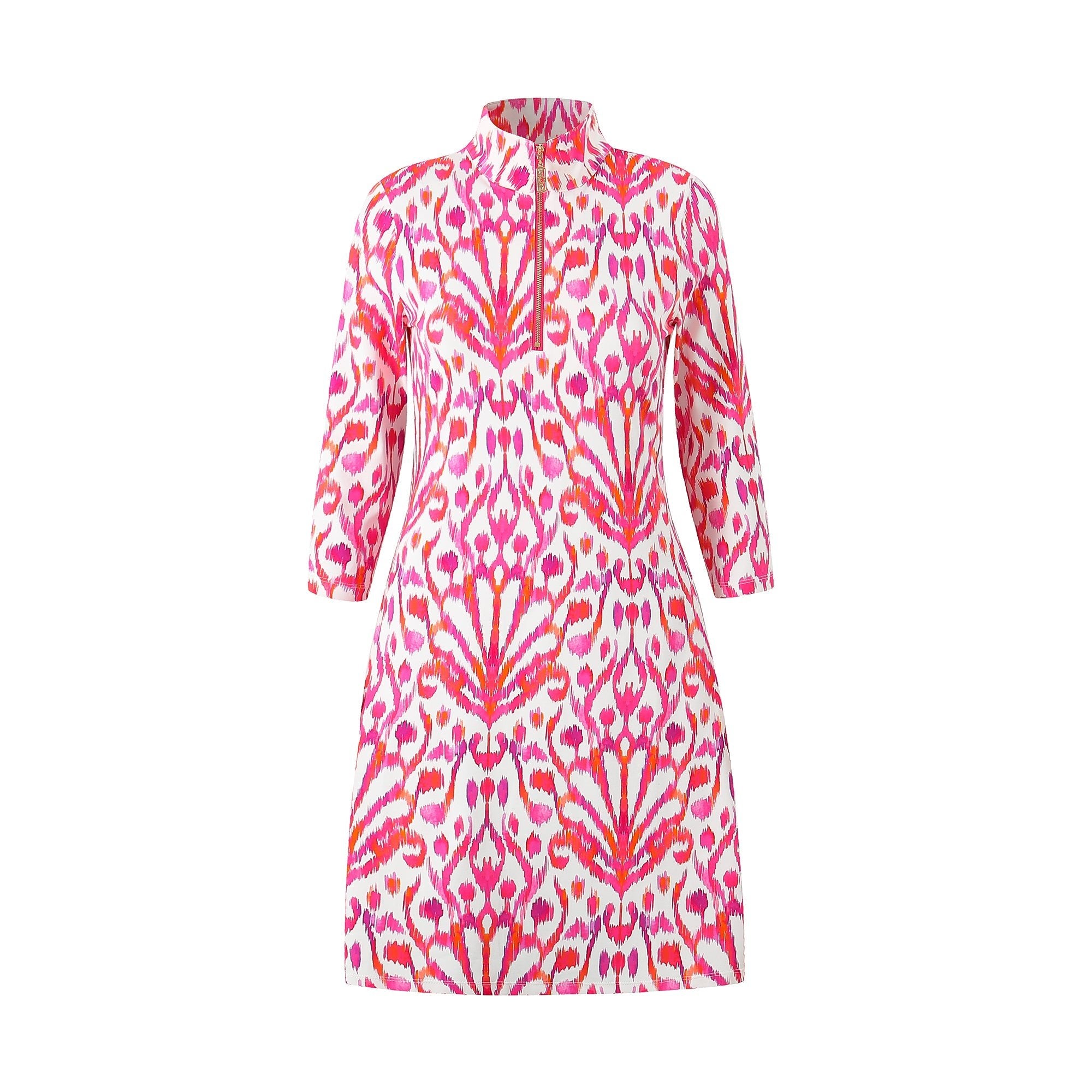 Pebble Beach Dress Ikat Pink Short Dresses jeanpierreklifa.com   