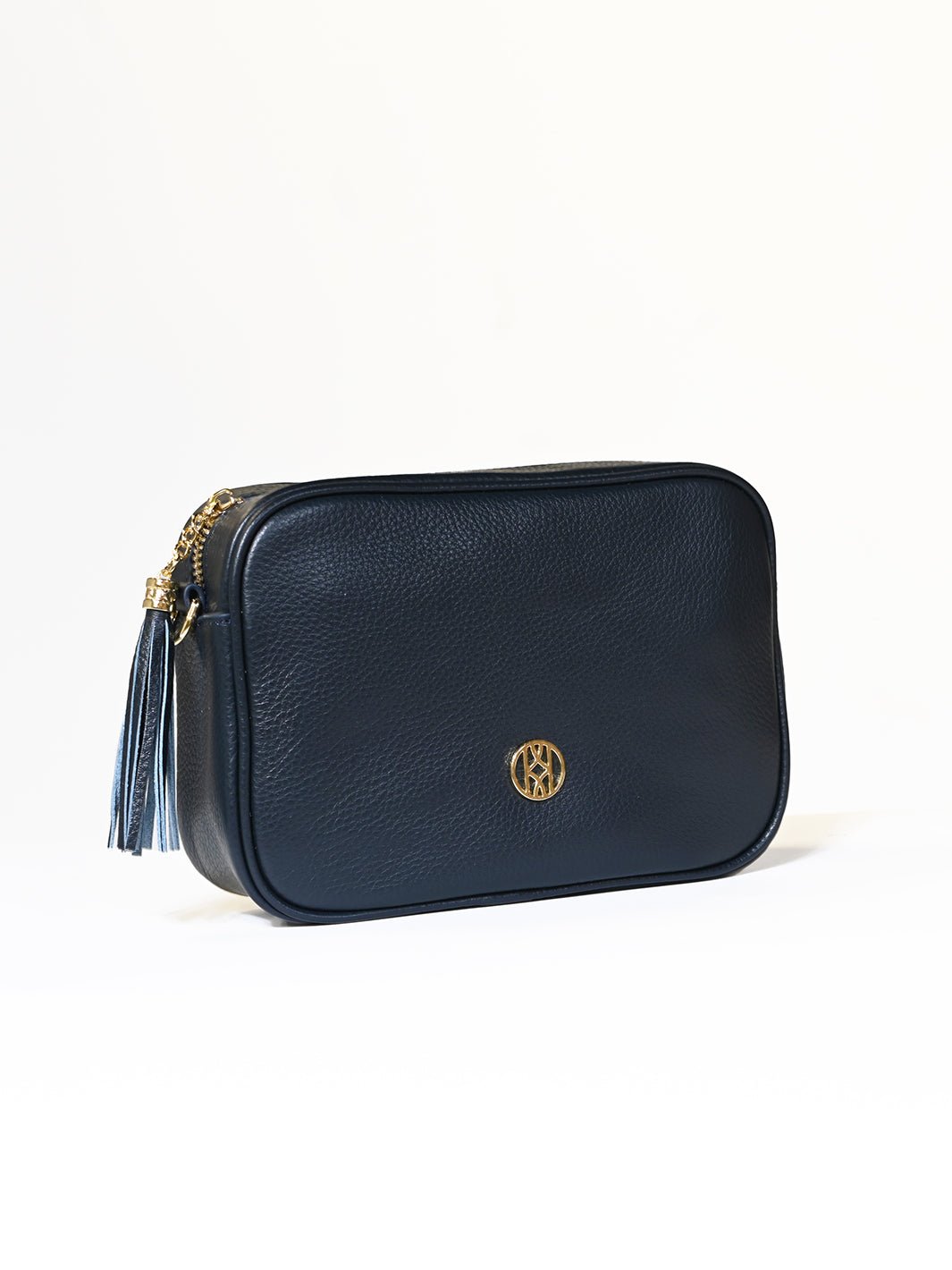 Leather Side Bag Navy ACCESSORY - HANDBAG jeanpierreklifa.com   