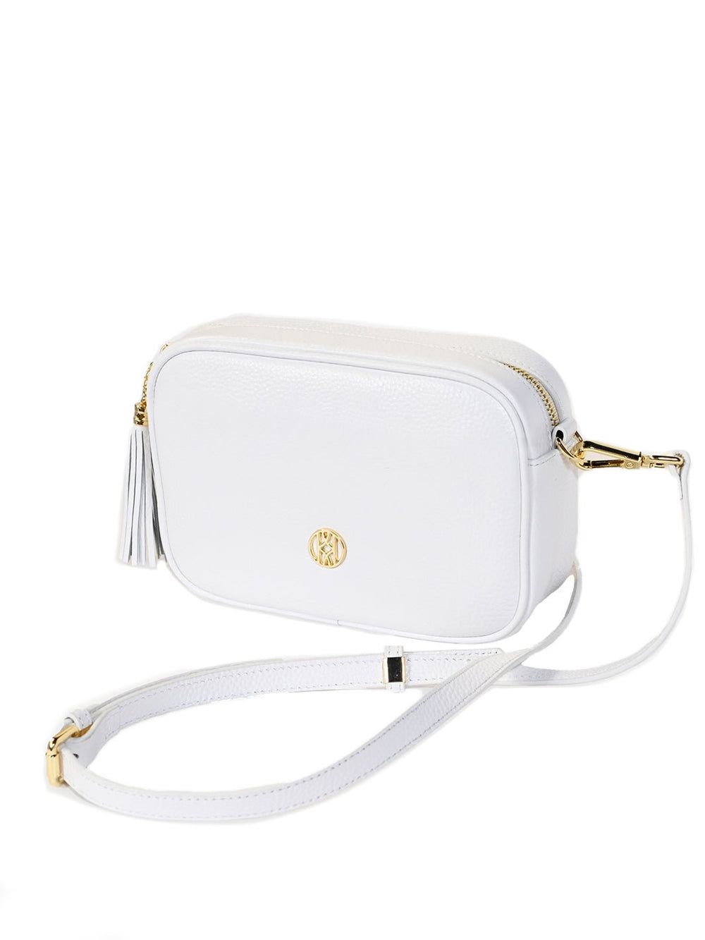 Leather Side Bag White ACCESSORY - HANDBAG jeanpierreklifa.com   